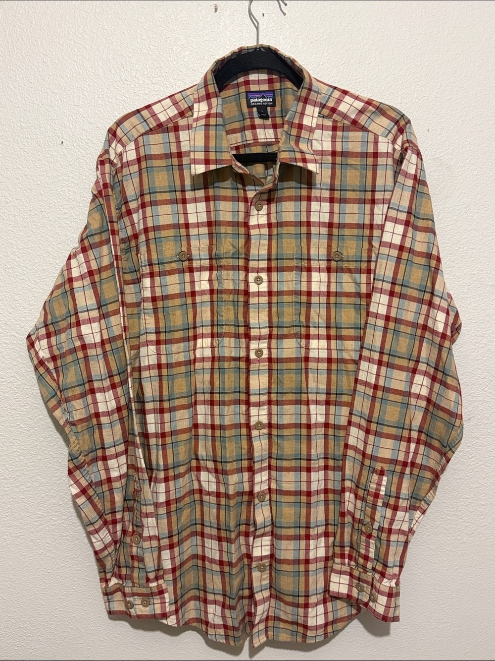 Patagonia Flannel Long-Sleeve Organic Cotton Shirt Plaid Outdoors Preppy Plaid
